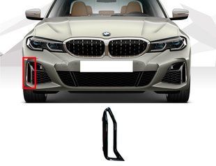 Решетки в бампер Черный глянец Декоративная рамка RH на BMW 3 Series G20/G21 2018-2022 года 523047 фото