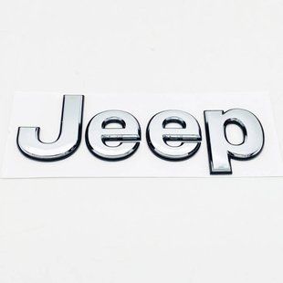 Автологотип емблема напис Jeep chrome з чорною окантовкою 418326 фото