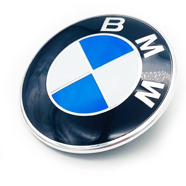 Эмблема на крышку багажника BMW синий и белый 74мм 327058 фото