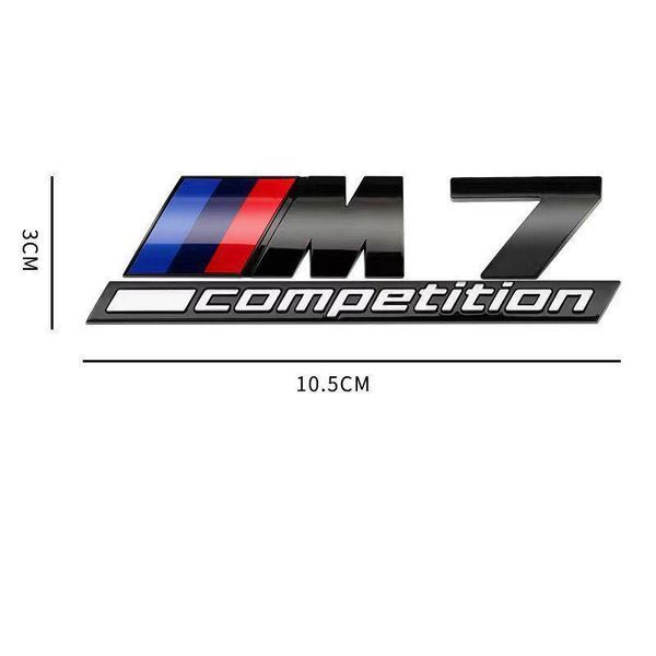 Автологотип емблема напис BMW M7 Competition Black Shadow Edition чорний глянець 401647 фото