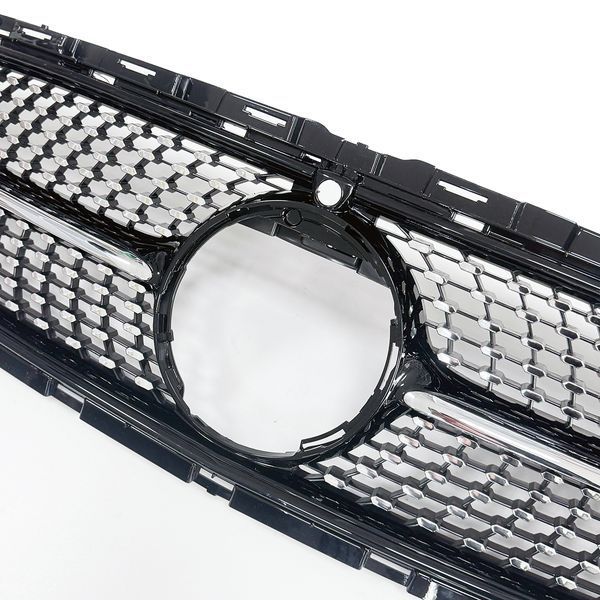 Решітка радіатора на Mercedes E-class W213 2020-2023 AMG Diamond під камеру Chrome black 522786 фото