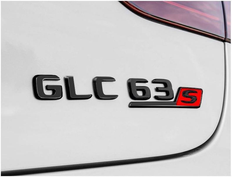 Автологотип емблема напис Mercedes GLC63s black red глянець 407924 фото