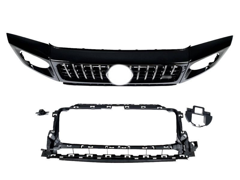 Решетка радиатора на Mercedes G-class W463 2018-2022 GT Chrome Black 427490 фото