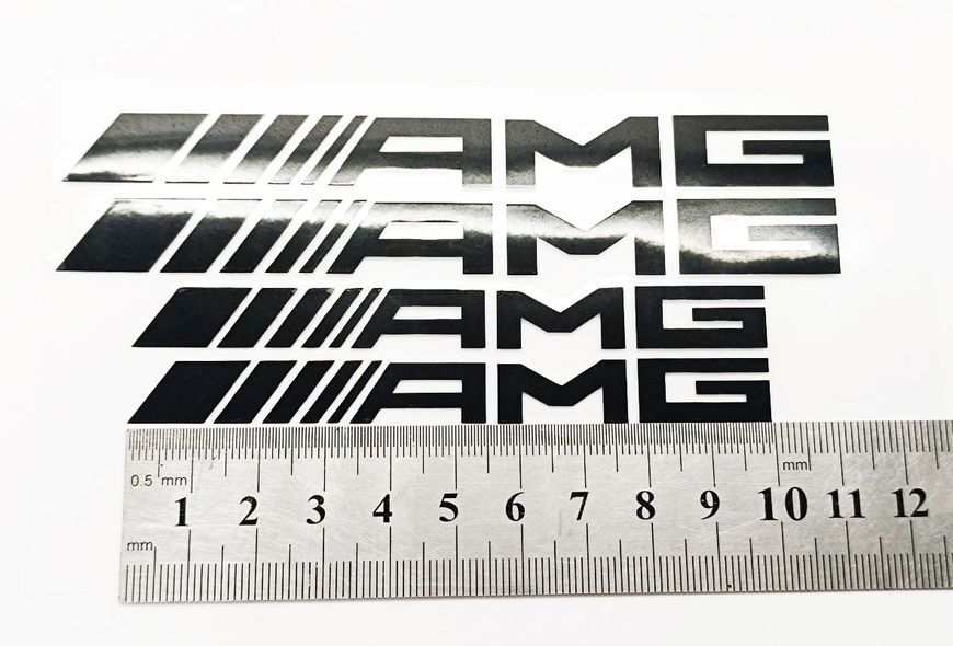 Наклейки на супорт Mercedes AMG чорні рівні 430803 фото