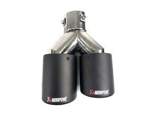 Насадки на выхлоп Carbon ( матовый ) 54mm To 76mm ( двойная Y ) на Akrapovič 429258 фото