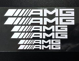 Наклейки на суппорт Mercedes AMG белые ровные 430804 фото