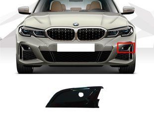 Решетки в бампер Черный глянец Накладка решетки LH под PDC на BMW 3 Series G20/G21 2018-2022 года 523048 фото