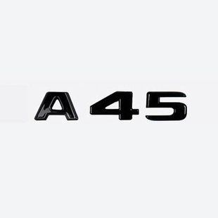 Автологотип шильдик эмблема надпись Mercedes A45 плоская черный глянец 362283 фото