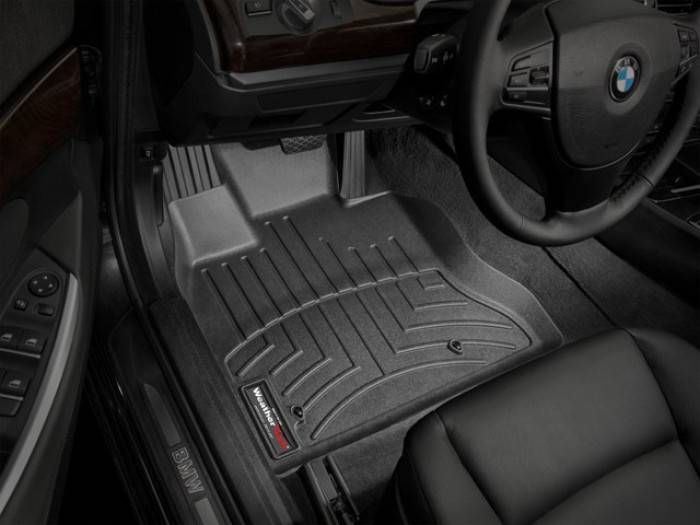 3D коврики для BMW 5 F07 2009-2017 Gran Turismo RWD черные передние WeatherTech 443071 98122 фото