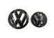Накладки на эмблему Volkswagen Scirocco 2015-2017 черный глянец на радиаторную решетку + на крышку багажника 521710 фото 1