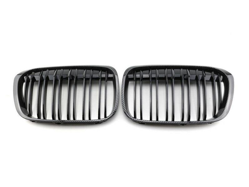 Решетка радиатора на BMW X1 F48 2015-2019 аквапринт под карбон 355211 фото Решетка радиатора на BMW X1 F48 2015-2019 аквапринт под карбон 355211 фото
