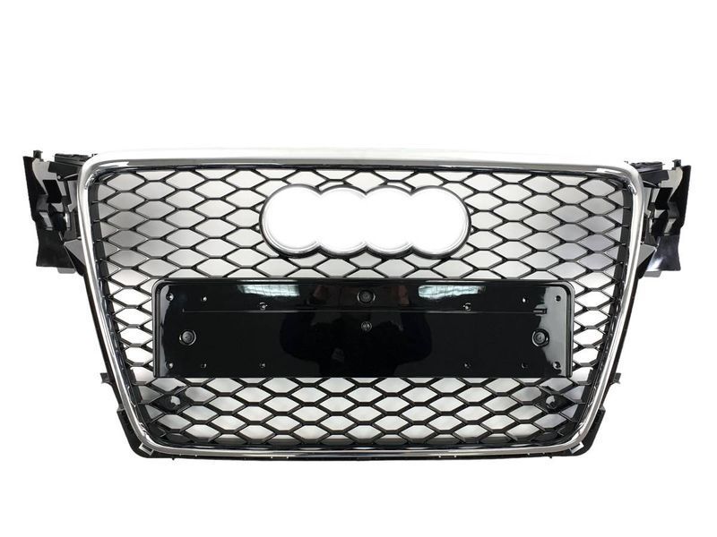 Решітка радіатора на Audi A4 B8 2007-2011 стиль RS4 Chrome Black 427272 фото