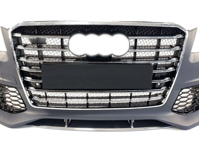Передний бампер ( в стиле W12 V1 ) на Audi A8 D4 2010-2014 428699 фото