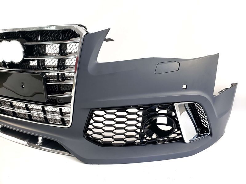 Передний бампер ( в стиле W12 V1 ) на Audi A8 D4 2010-2014 428699 фото
