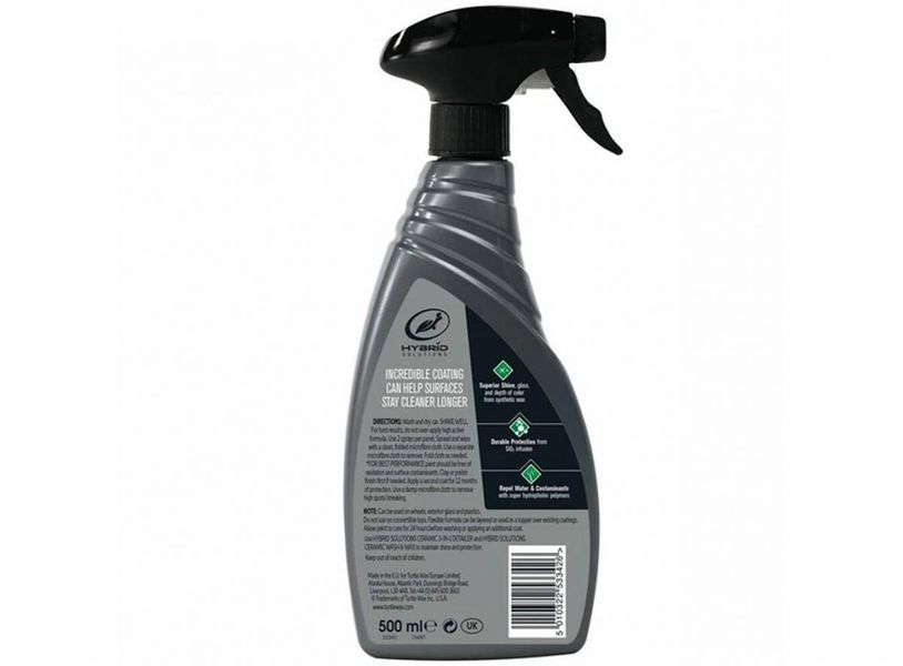 Керамічний восковый акриловый полироль Turtle Wax Hybrid Solutions Ceramic Black Wax 500 мл 340919 фото