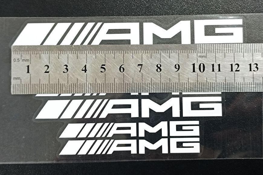 Наклейки на супорт Mercedes AMG білі рівні 430804 фото