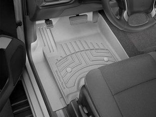 3D килимки для Cadillac Escalade, Chevrolet Silverado, Suburban, Tahoe, GMC Yukon 2015- сірі передні WeatherTech HP 466071IM 141359 фото