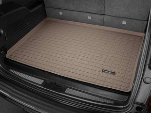 Килимок у багажник для Cadillac Escalade ESV, Chevrolet Suburban, GMC Yukon XL 2015- бежевий WeatherTech 41678 45905 фото