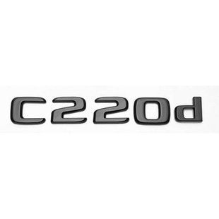 Автологотип емблема напис Mercedes C220d Black Package чорний глянець 417485 фото