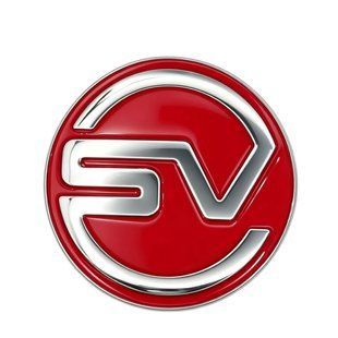 Автологотип емблема напис Land Range Rover SV червоний хром 522750 фото