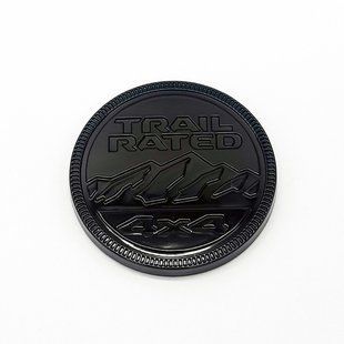 Автологотип емблема напис Jeep Snow Mountain Trail Rated чорний глянець 260957 фото