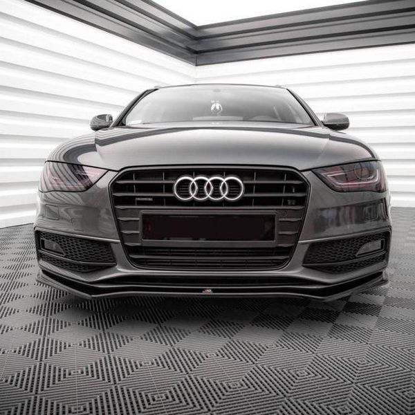 Решетки переднего бампера на Audi A4 B8 2011-2015 S-Line черные 425958 фото