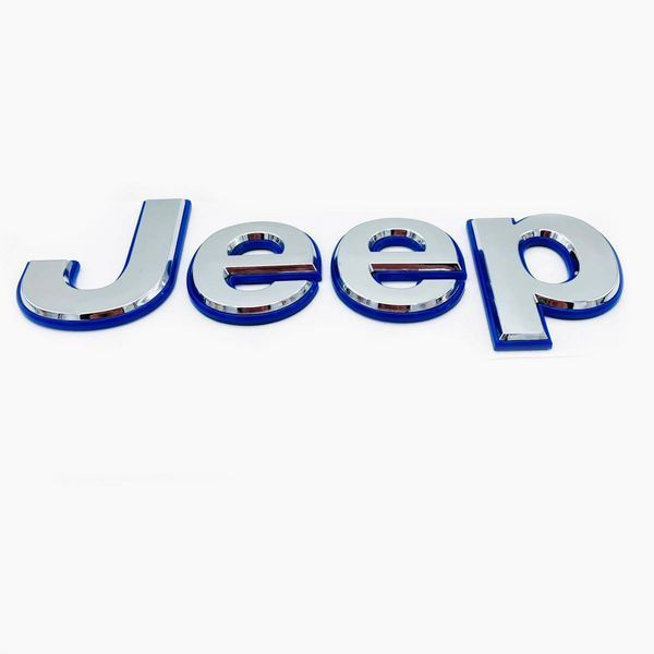 Автологотип шильдик эмблема надпись Jeep chrome blue 416100 фото