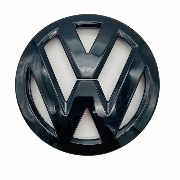 Накладки на эмблему Volkswagen Scirocco 2008-2015 черный глянец на радиаторную решетку + на крышку багажника 521711 фото