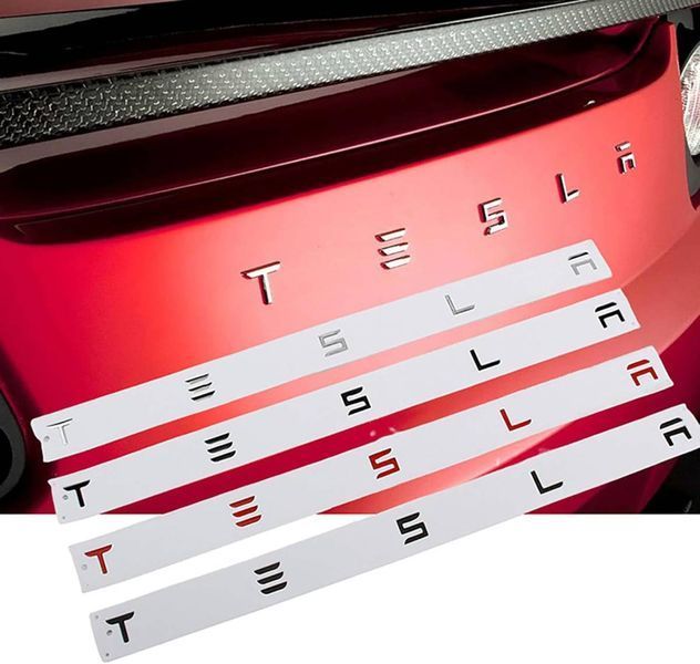 Автологотип емблема напис Tesla Performance Red 50см 414180 фото