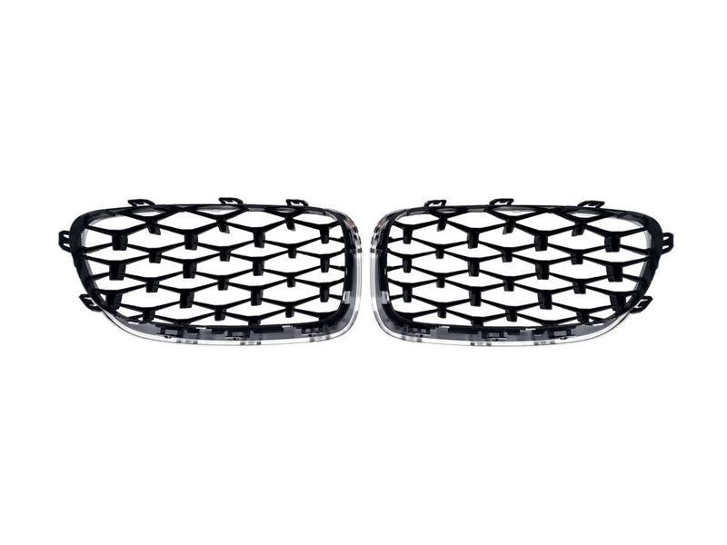 Решетка радиатора на BMW 5 F10, F11 2010-2017 Diamond Black 429104 фото