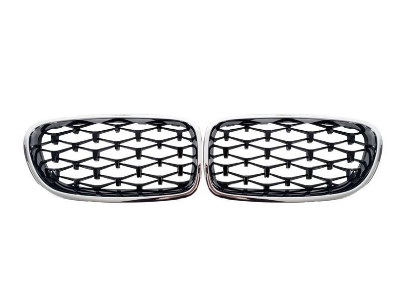 Решетка радиатора на BMW 5 F10, F11 2010-2017 Diamond Black 429104 фото