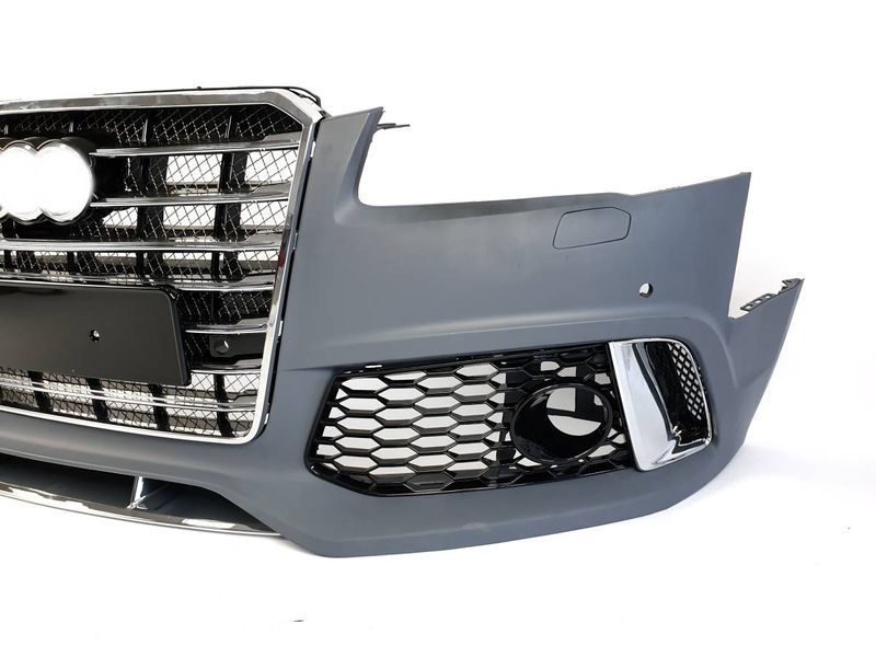 Передній бампер на Audi A8 2014-2017 стиль W12 CB 428739 фото Передній бампер на Audi A8 2014-2017 стиль W12 CB 428739 фото