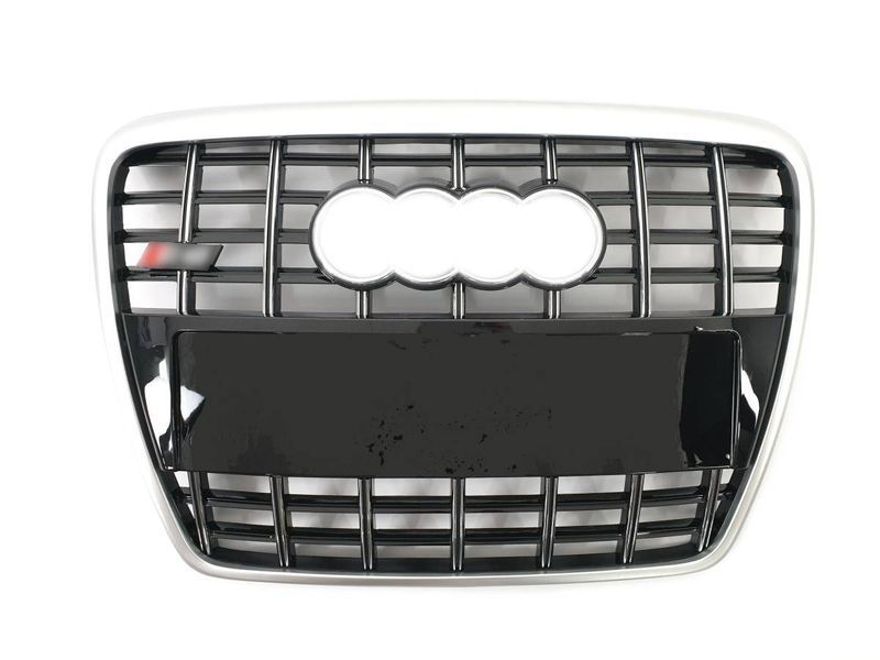 Решітка радіатора на Audi A6 C6 2004-2011 стиль S6 Black Silver 427389 фото Решітка радіатора на Audi A6 C6 2004-2011 стиль S6 Black Silver 427389 фото