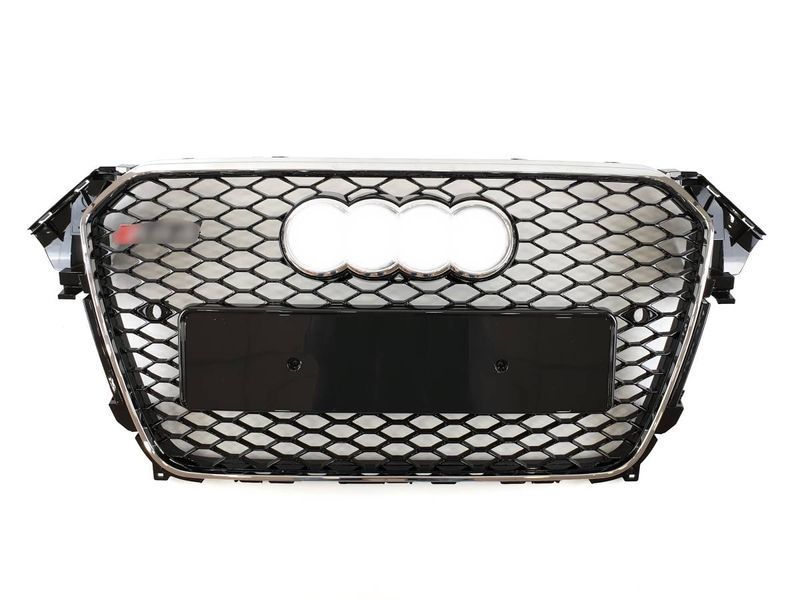 Решетка радиатора на Audi A4 B8 2011-2015 в стиле RS4 Chrome Black 427273 фото