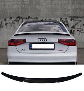 Спойлер на Audi A4 B8 2011-2015 V2 чорний глянець 431444 фото