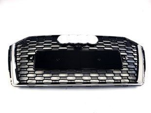Решітка радіатора на Audi A4 B9 2015-2019 стиль RS4 Chrome Black 427274 фото
