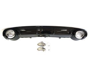 Диффузор (заднего бампера) Full Black/Chrome Pipe (в стиле RS6) на Audi A6 C7 2014-2018 427798 фото