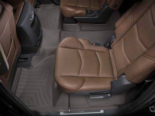 3D килимки для Cadillac Escalade ESV 2017- какао 2+3 ряд Bucket seating WeatherTech 477672 46254 фото