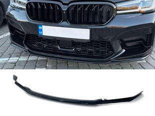 Губа переднего бампера на BMW 5 Series G30 2020-2024 для бампера М5 LCI Черный глянец 522332 фото