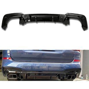 Диффузор заднего бампера на BMW X3 G01 2018-2022 Racing черный глянец М-пакет 522261 фото