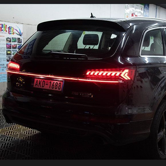 Задні ліхтарі на Audi Q7 2012-2015 FULL LED + LED полоса 430381 фото