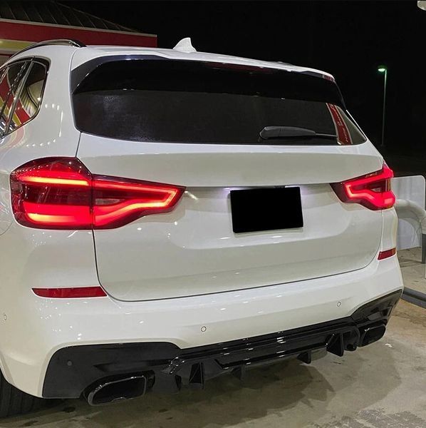 Дифузор заднього бампера на BMW X3 G01 2018-2022 Racing чорний глянець М-Пакет 522261 фото