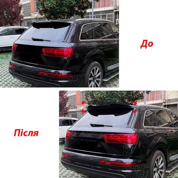 Спойлер на Audi Q7 2015- S-line чорний глянець 522811 фото Спойлер на Audi Q7 2015- S-line чорний глянець 522811 фото