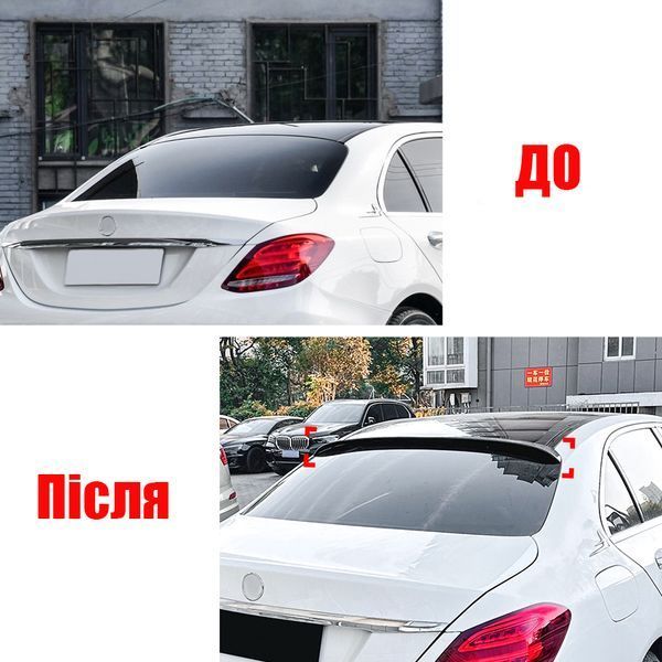 Спойлер бленда заднего окна на Mercedes-Benz C-class W205 2014- черный глянец 522606 фото