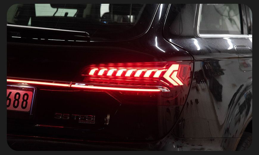 Задні ліхтарі на Audi Q7 2012-2015 FULL LED + LED полоса 430381 фото