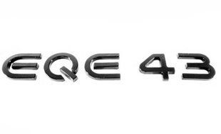 Автологотип емблема напис Mercedes EQE43 чорний глянець 430925 фото