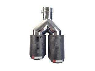 Насадки на выхлоп Carbon ( матовый ) 54mm To 76mm ( двойная Y ) на Akrapovič 429300 фото