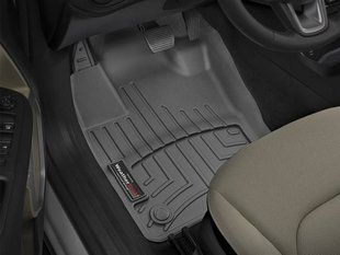 3D килимки для Fiat 500X 2015- чорні передні WeatherTech 448401 98169 фото