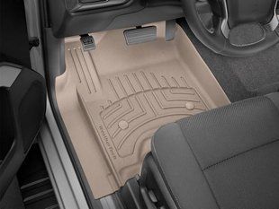 3D килимки для Cadillac Escalade, Chevrolet Silverado, Suburban, Tahoe, GMC Yukon 2015- бежеві передні WeatherTech HP 456071IM 141360 фото