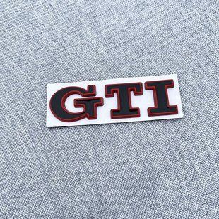 Автологотип шильдик эмблема надпись Volkswagen GTI на крышку багажника черный красный 418935 фото